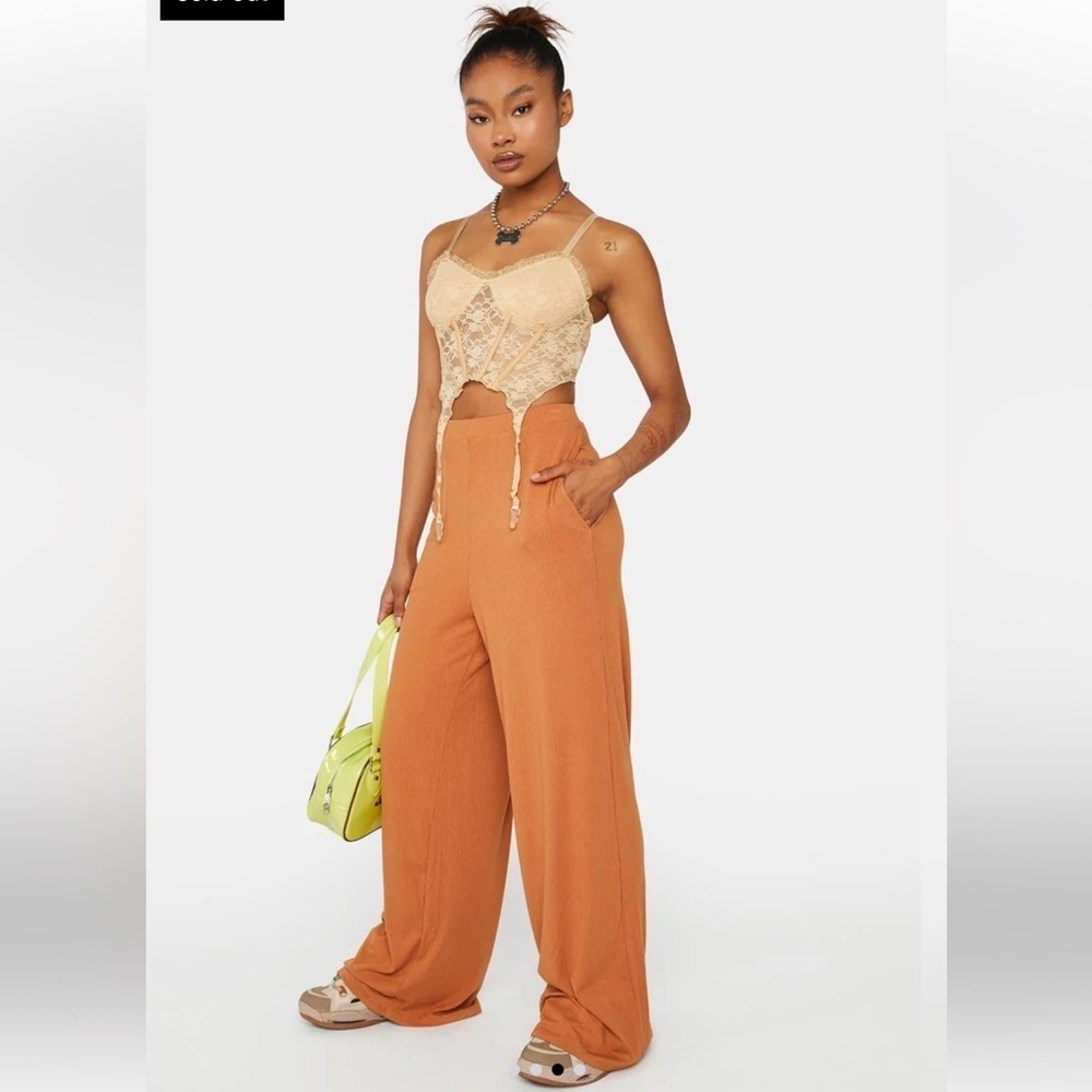 AFRM Ribbed Wide Leg Pants